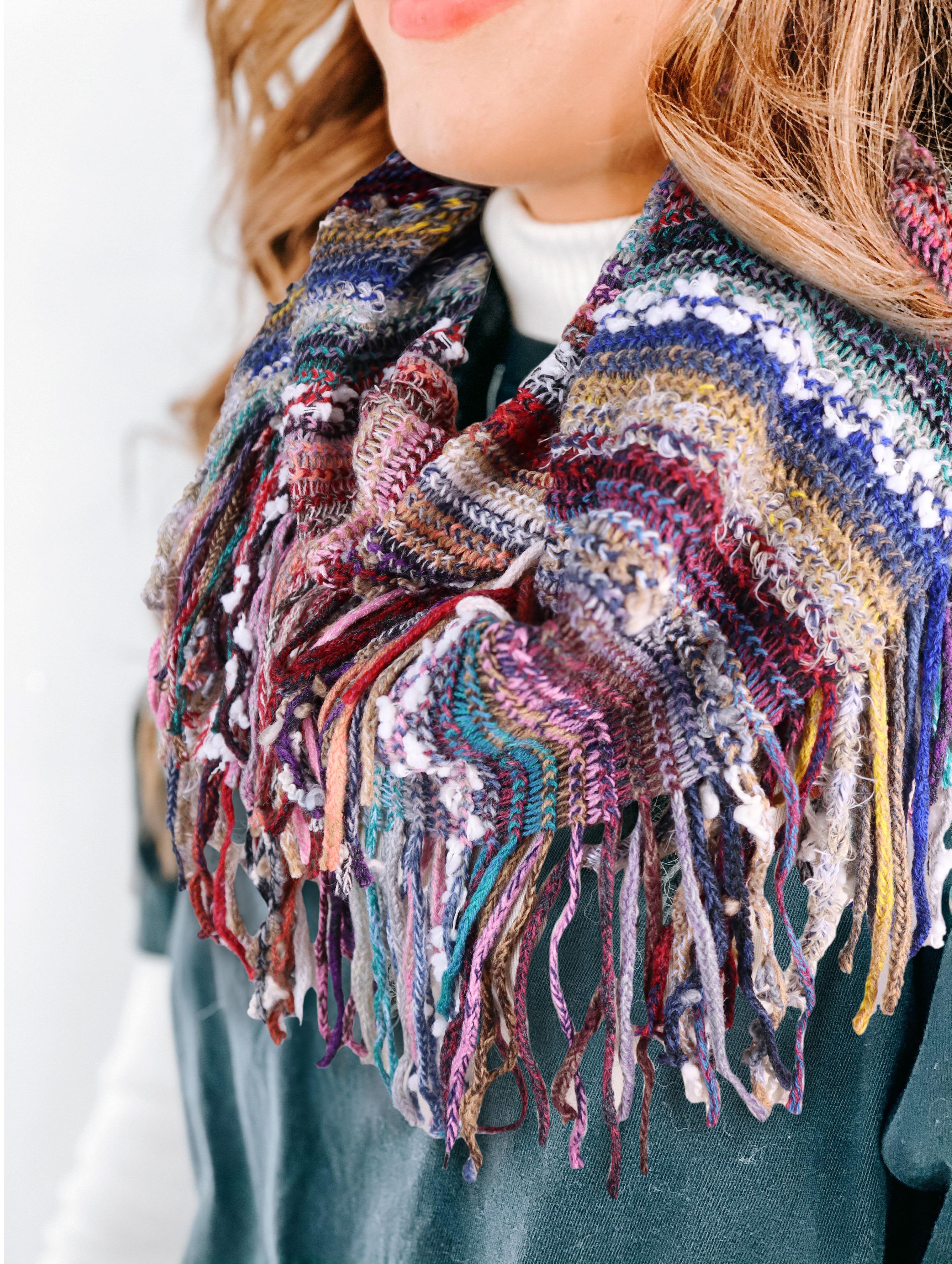 Multi-Color Giving Scarf with Fringe – Frankenmuth Bavarian Inn