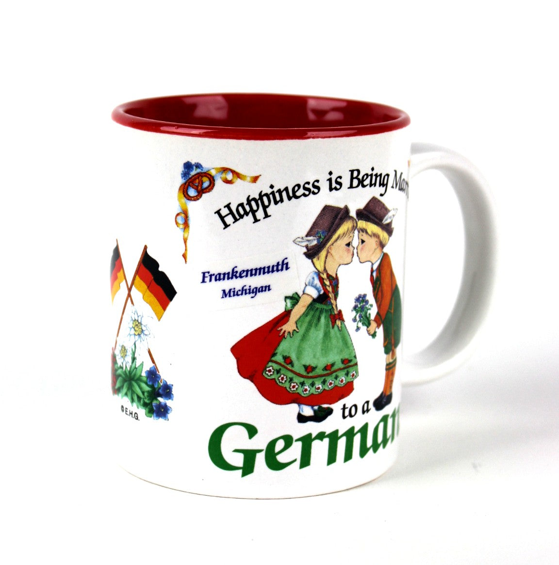 "Happiness is Being Married To A German" Mug